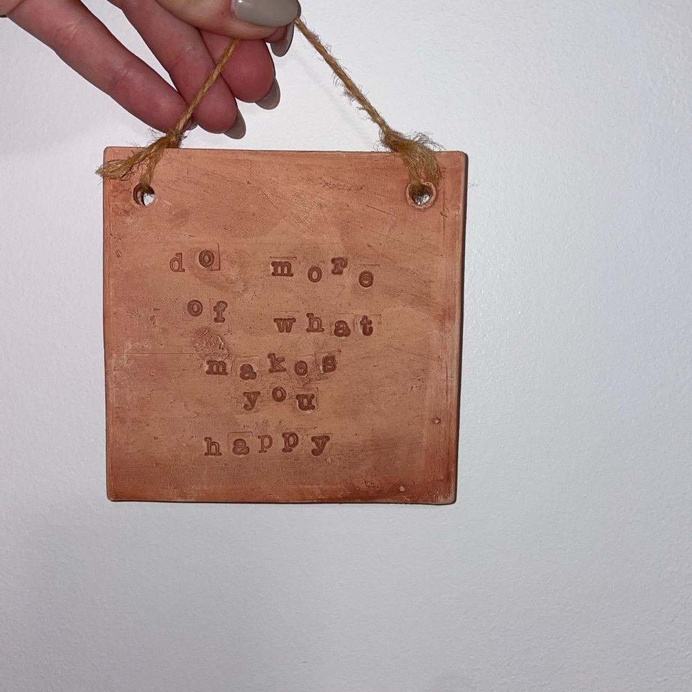 Terracotta Inspirational Wall Hanging